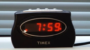 Alarm Clock Goes Off Hits Snooze Stock Footage 85725416