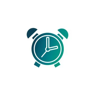 Alarm clock, gradient style icon 스톡 일러스트