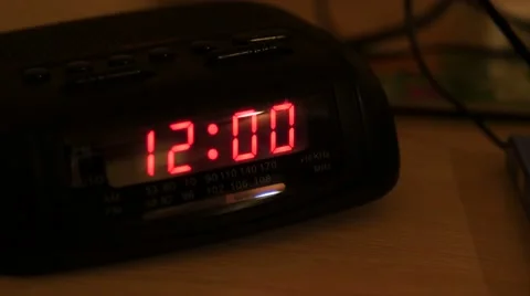 An alarm clock that has been reset Stock Footage 48532367