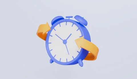 Alarm clock hurry up, circle clock icon, ringing watches with flash lightning Stock Illustration