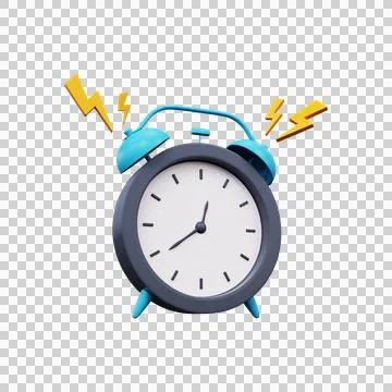 Alarm clock icon. 3d render Stock Illustration