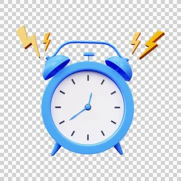 Alarm clock icon. 3d render 스톡 일러스트