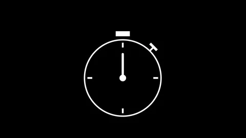 Alarm clock icon animation on black background Stock Footage 310220201