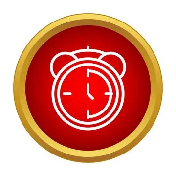 Alarm clock icon creating time management concept button Stock Illustration