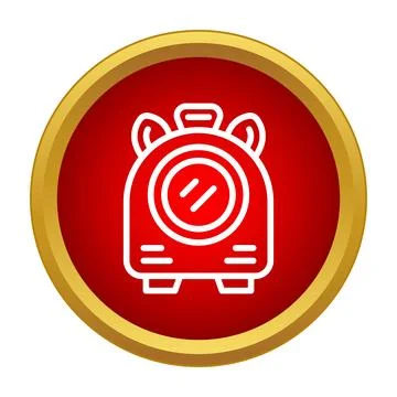 Alarm clock icon creating wake up concept Stock Illustration