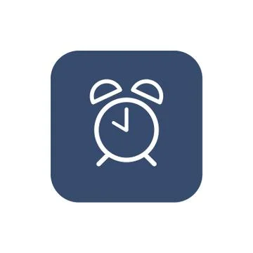 Alarm clock icon. Flat design Stock Illustration