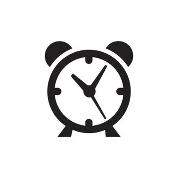 Alarm Clock Icon In Flat Style Vector Icon For Apps And Websites. Black Icon Stock Illustration