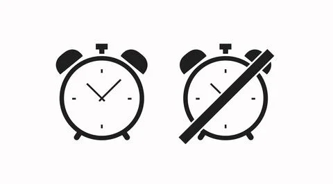 Alarm Clock Icon. Stock Illustration