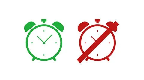 Alarm Clock Icon. Stock Illustration
