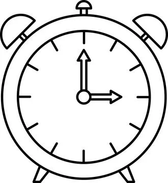 Alarm clock icon. Ilustración de archivo