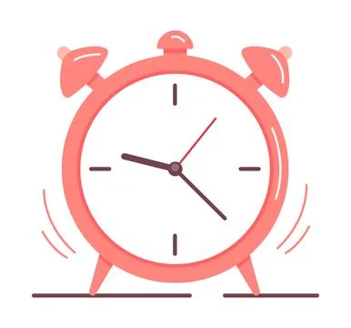Alarm clock icon isolated on background in flat style イラスト素材
