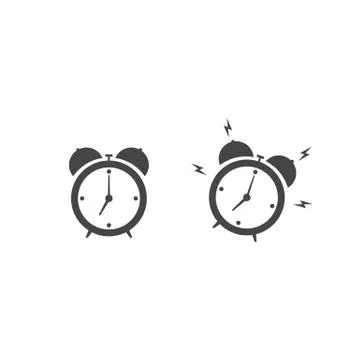 Alarm clock icon isolated on white background Stock Illustration
