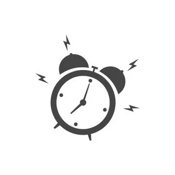 Alarm clock icon isolated on white background Stock Illustration