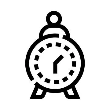 Alarm clock icon keeping watch over time management Stock Illustration