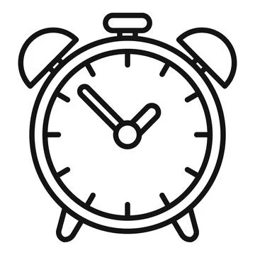 Alarm clock icon outline vector. Office time Stock Illustration