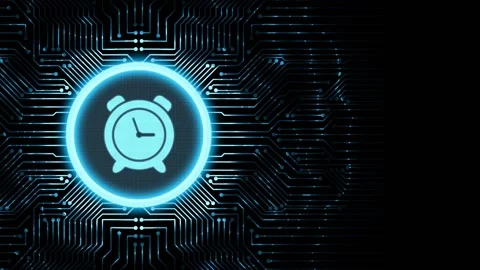 Alarm clock  icon. Reminder clock. Video stock 142676696