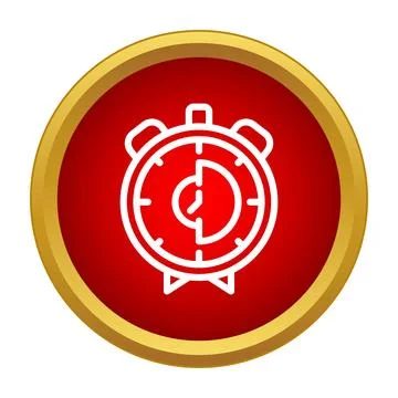 Alarm clock icon showing countdown time concept Illustrazione stock