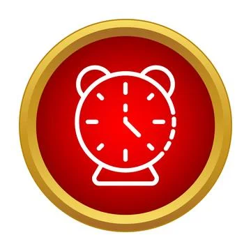 Alarm clock icon showing deadline and time management Stock Illustration