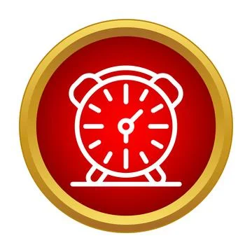 Alarm clock icon showing time and urgency Stock Illustration