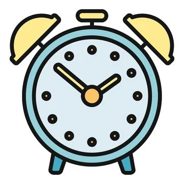 Alarm clock icon showing time and deadline concepts Stock Illustration