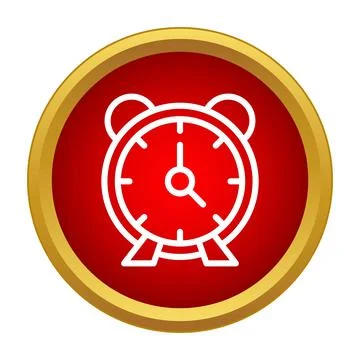 Alarm clock icon showing time and deadline Stock Illustration