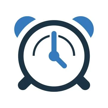 Alarm clock icon. Simple editable vector graphics. Stock Illustration