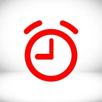 Alarm clock icon stock vector illustration flat design 스톡 일러스트