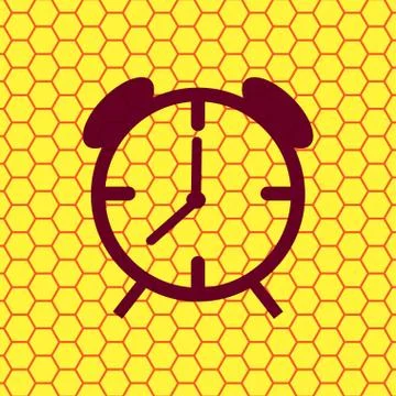 Alarm clock icon symbol Flat modern web design with long shadow and space for Illustrazione stock