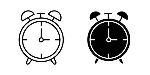 Alarm clock icon vector art Illustrations 库存插图
