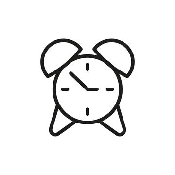 Alarm clock icon vector basic design simple and modern 库存插图