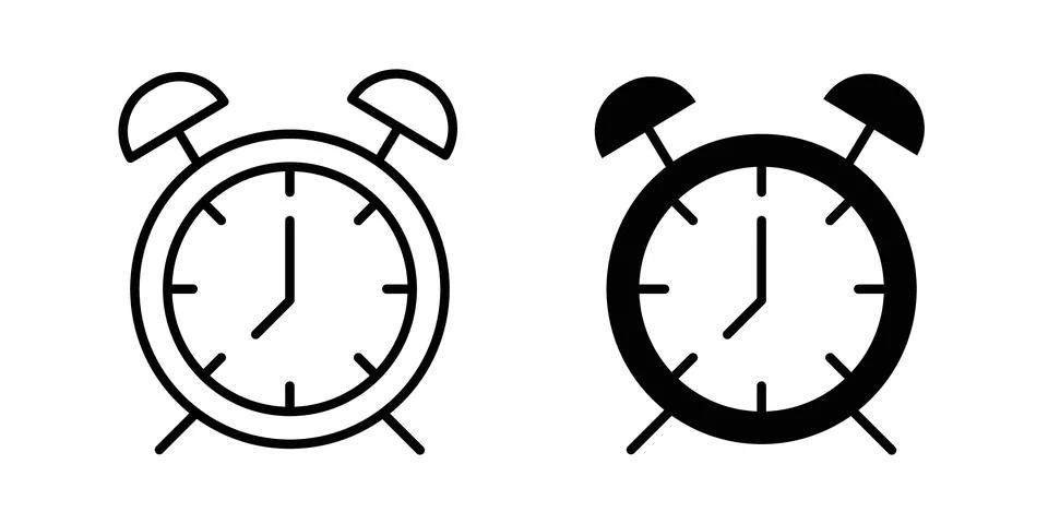 Alarm clock icon vector editable eps10 Illustrazione stock