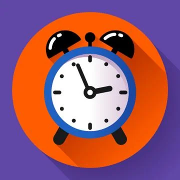 Alarm clock icon vector flat Иллюстрация