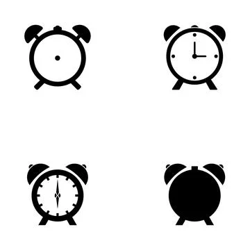 Alarm clock icon vector Stock Illustration