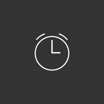 Alarm, clock icon, vector illustration. Flat design. Stock-Illustration