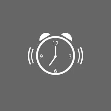 Alarm, clock icon, vector illustration. Flat design. Stock-Illustration