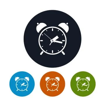 The alarm clock icon, vector illustration 스톡 일러스트