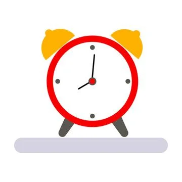 Alarm clock icon. vector isolated on a white background Illustrazione stock