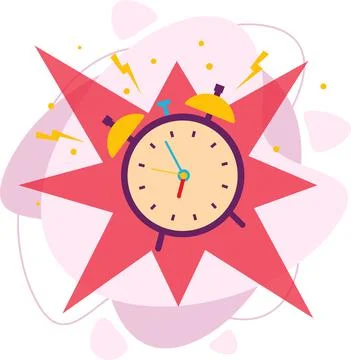 Alarm Clock icon. Wake-up time design. Flat vector illustration. Stock Illustration