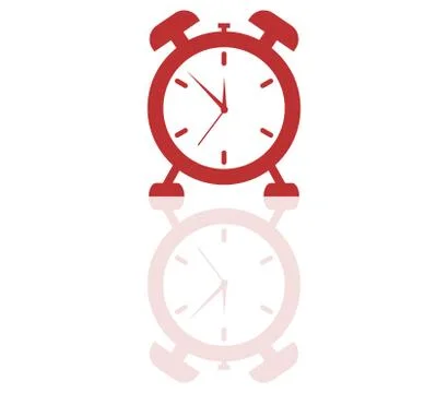 Alarm clock icon on white background Stock Illustration