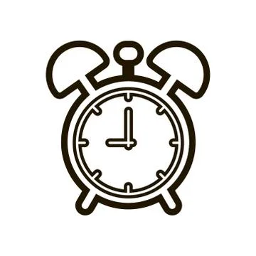 Alarm clock icon on white background. Vector illustration EPS 10. Stock Illustration