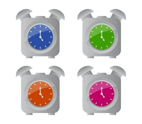 Alarm clock illustrated in vector Stock Illustration