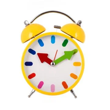 Alarm-clock isolate on white background Stock Photos
