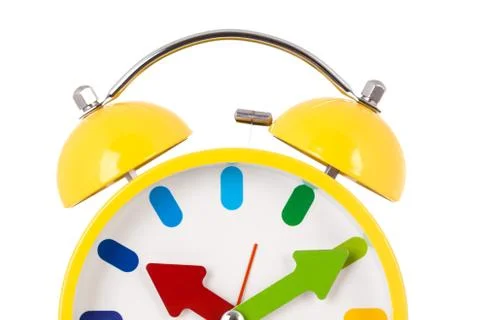 Alarm-clock isolate on white background Stock Photos