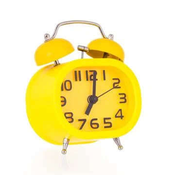 Alarm-clock isolate on white background Stock Photos