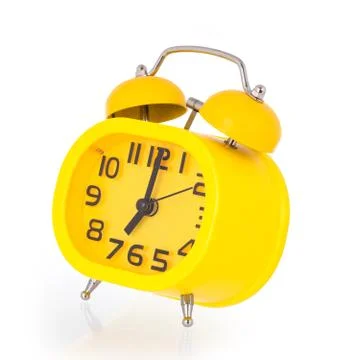 Alarm-clock isolate on white background Stock Photos