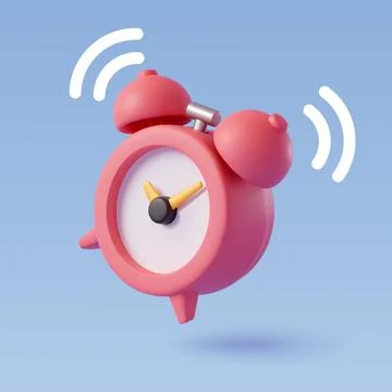 Alarm clock isolated on blue Stock Illustration