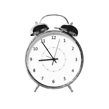Alarm clock isolated on white  background Foto stock