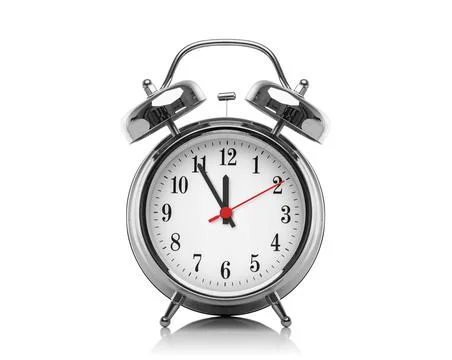 Alarm clock isolated on white background. Stock Photos