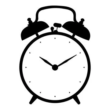 Alarm clock isolated on white Stock Illustration