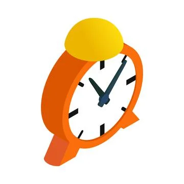 Alarm clock isometric 3d icon Illustrazione stock